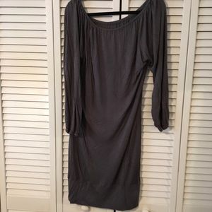 Gray Off-the-Shoulder Dress